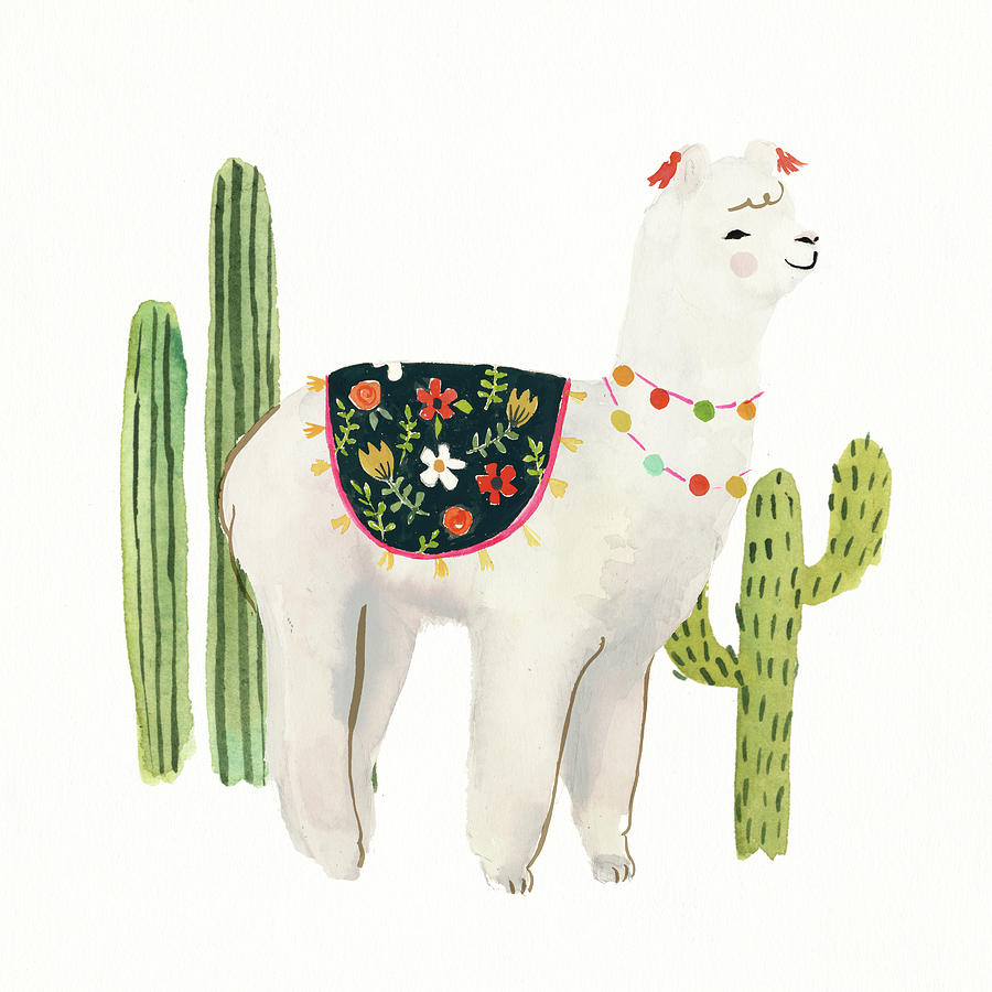 Sweet Alpaca IIi Painting by Victoria Borges