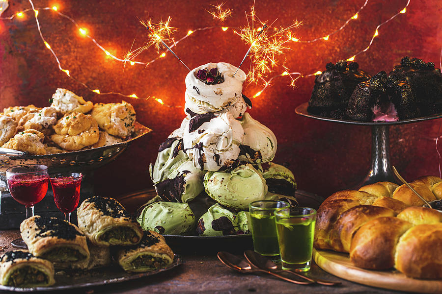 Sweet And Savoury Christmas Food Photograph by Lara Jane Thorpe