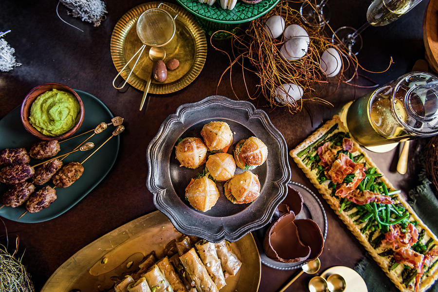 Sweet And Spicy Food For An Easter High Tea Photograph by Hein Van Tonder
