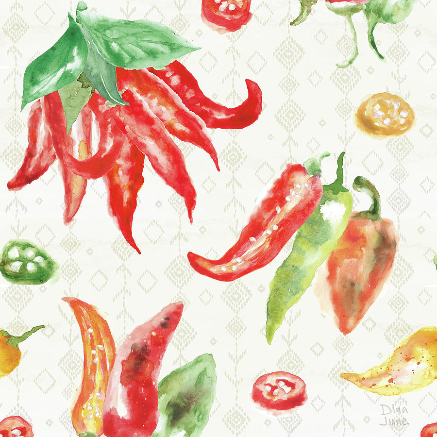 Pattern Mixed Media - Sweet And Spicy Pattern I by Dina June