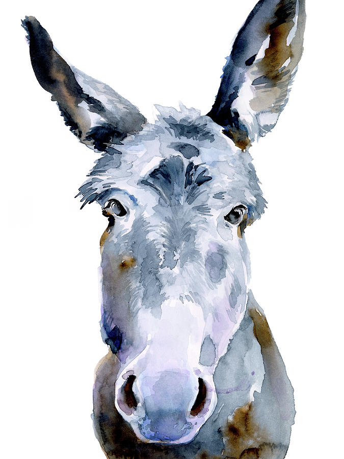 Dog Painting - Sweet Donkey II by Jennifer Paxton Parker