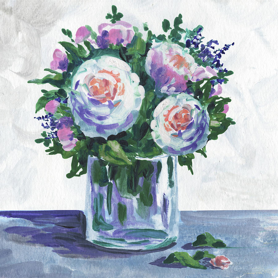 Sweet Flowers Ranunculus Bouquet Impressionism Painting