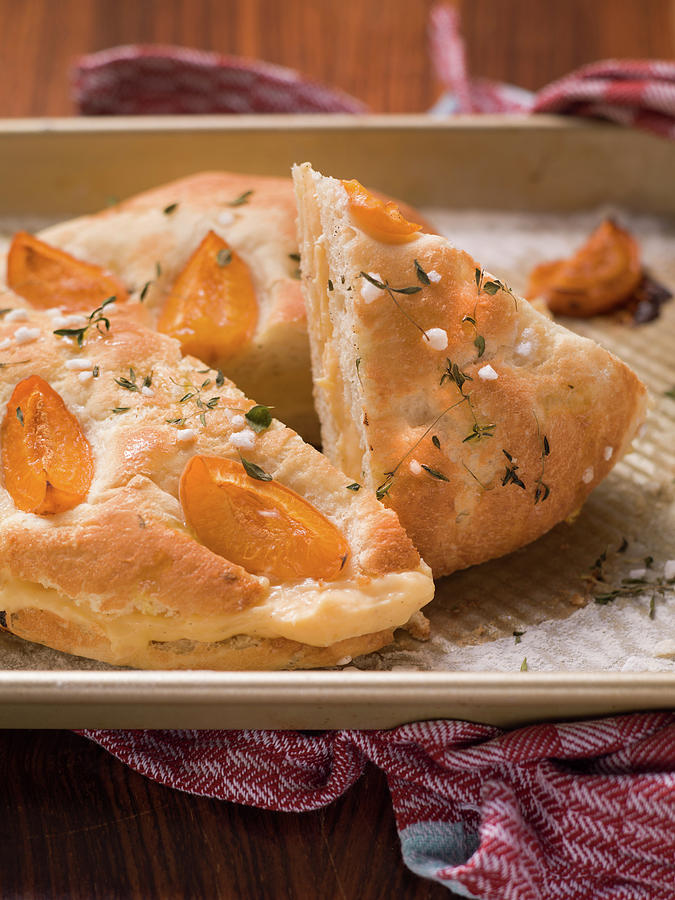 Sweet Focaccia With Apricots italy Photograph by Eising Studio