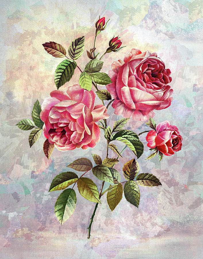 Sweet Fragrance of Roses Digital Art by Grace Iradian