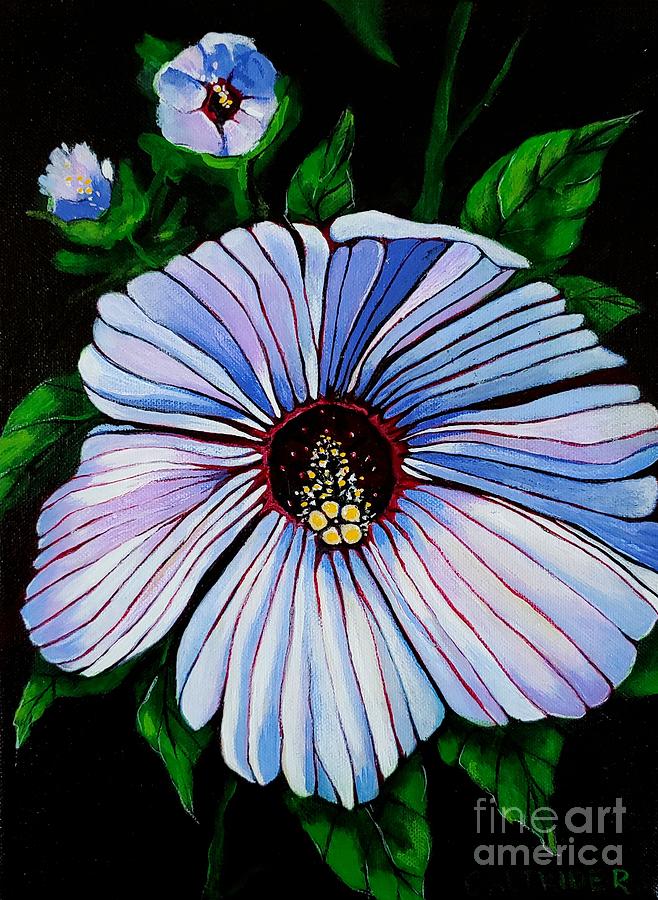 Sweet Hibiscus Painting by Alison Caltrider