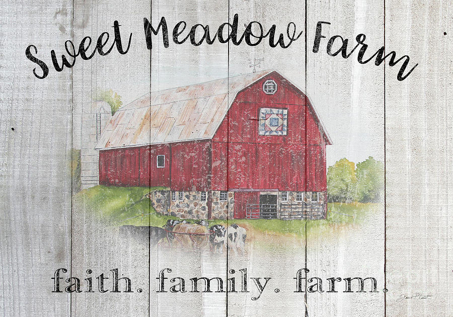 Sweet Meadow Farm B Painting by Jean Plout