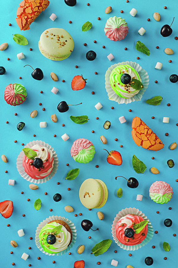 Sweet Pattern: Cupcake Photograph by Dina Belenko