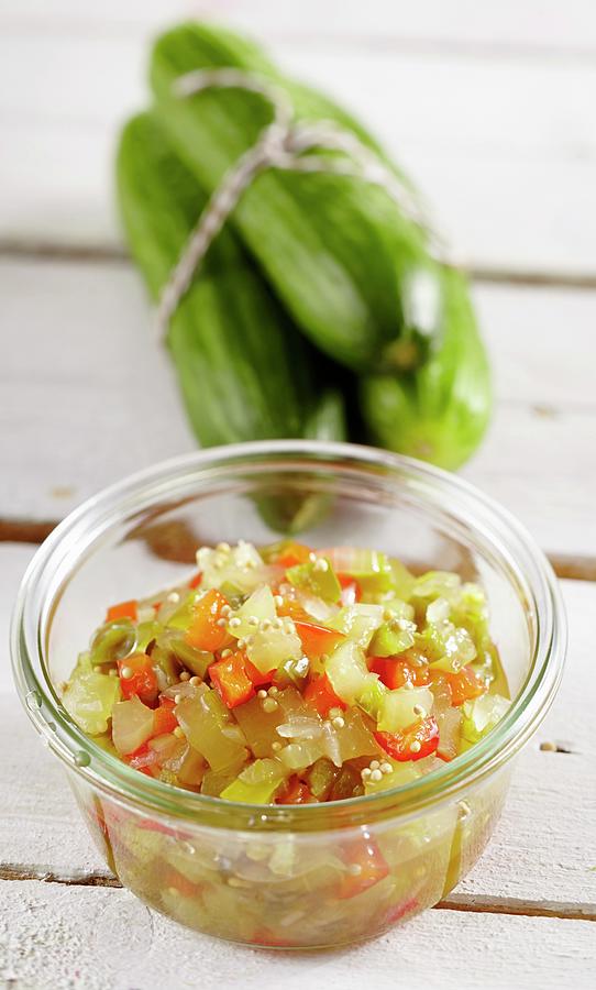 Sweet Pepper And Cucumber Relish Photograph by Teubner Foodfoto Fine Art America