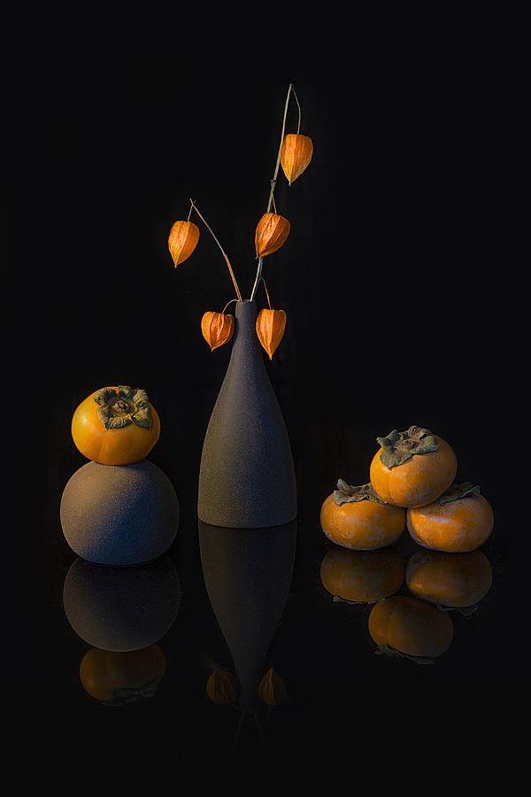 Fruit Photograph - Sweet Persimmons by Lydia Jacobs