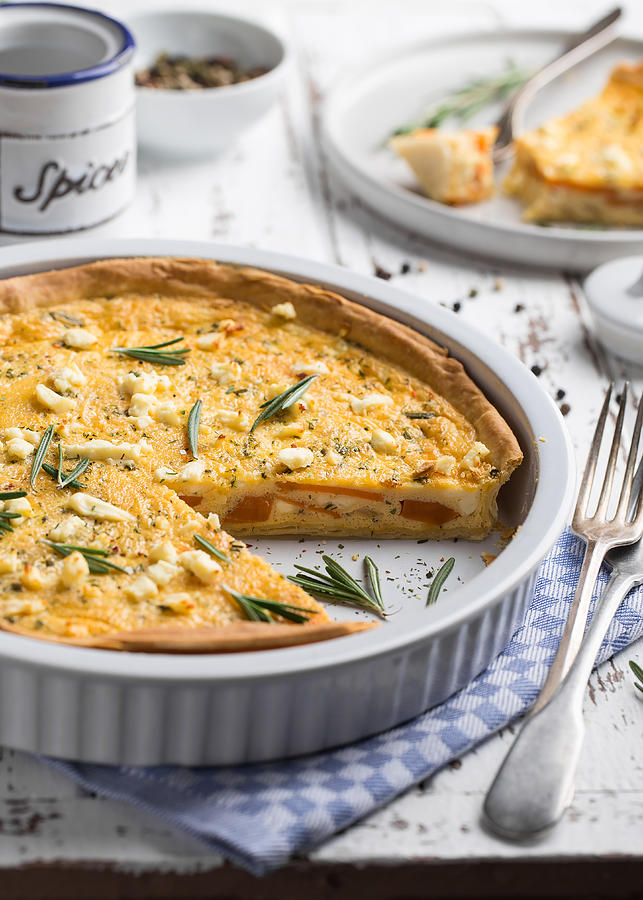 Sweet Potato And Feta Cheese Quiche With Herbs Photograph by Goleva Fine Art America