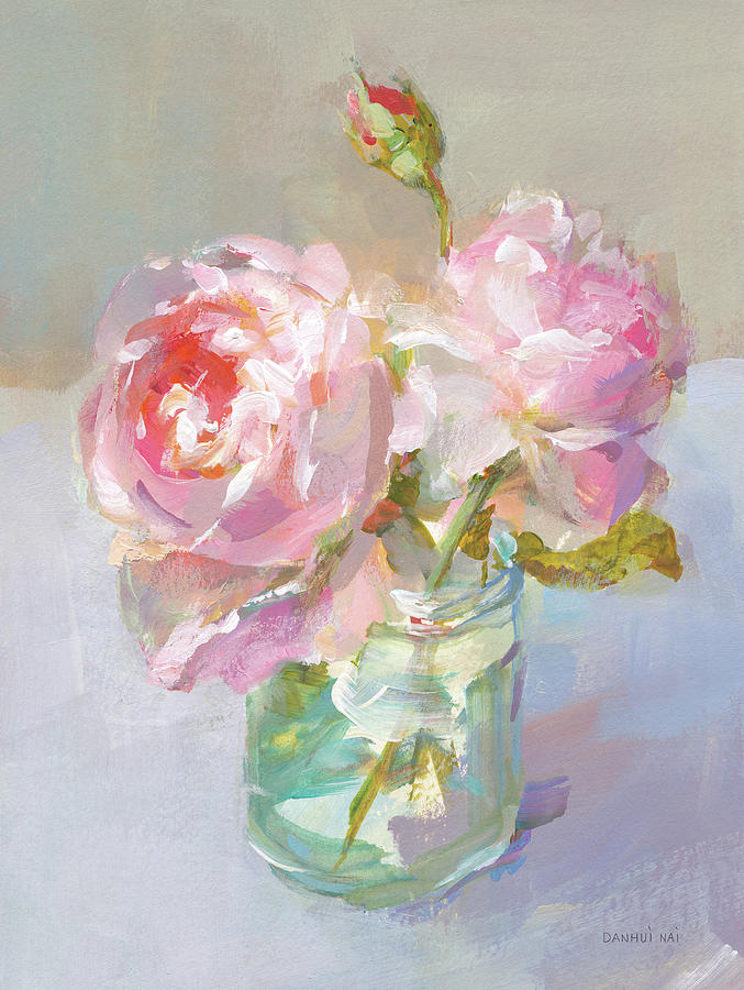 Flower Painting - Sweet Roses I by Danhui Nai