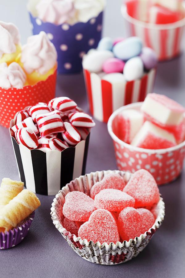 Sweet Selection; Paper Cake Cases Filled With Various Sweets Photograph by Franziska Taube
