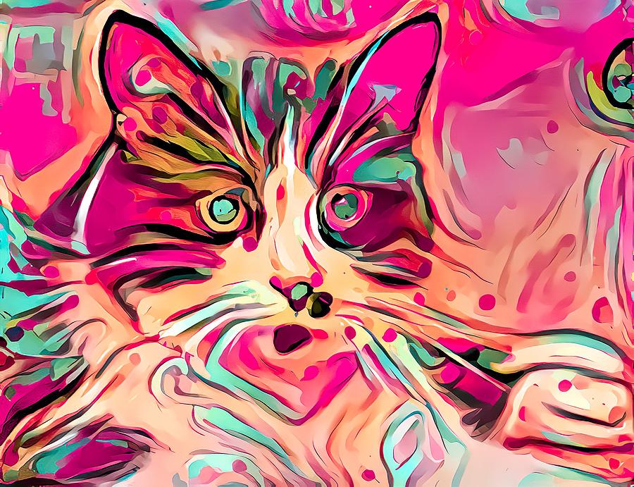 Sweet Stokes Kitty Digital Art by Don Northup