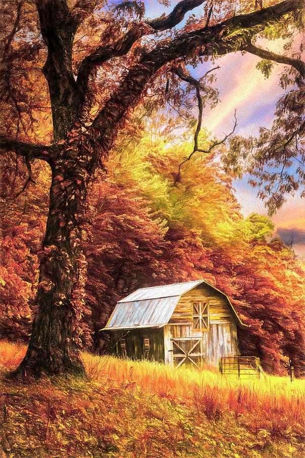 Sweet Sweet Country Autumn Painting Photograph by Debra and Dave Vanderlaan