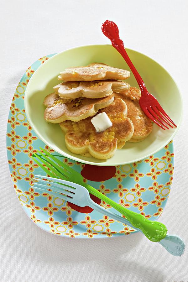 Sweetcorn Pancakes Photograph by Lerner, Danny