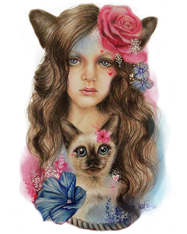 Animal Mixed Media - Sweetheart - Only Friend In The World by Sheena Pike Art And Illustration