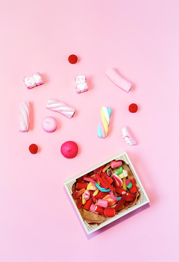 Sweets, Colorful Candies With Colorful Backgrounds Photograph by Eduardo Lopez Coronado