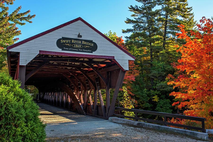 Swift River Bridge Conway NH Autumn Tree Photograph by Toby McGuire