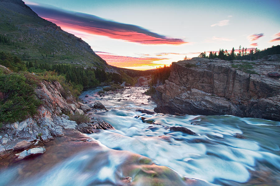 Swiftcurrent Creek Sunrise Photograph by Scott Pudwell Photography