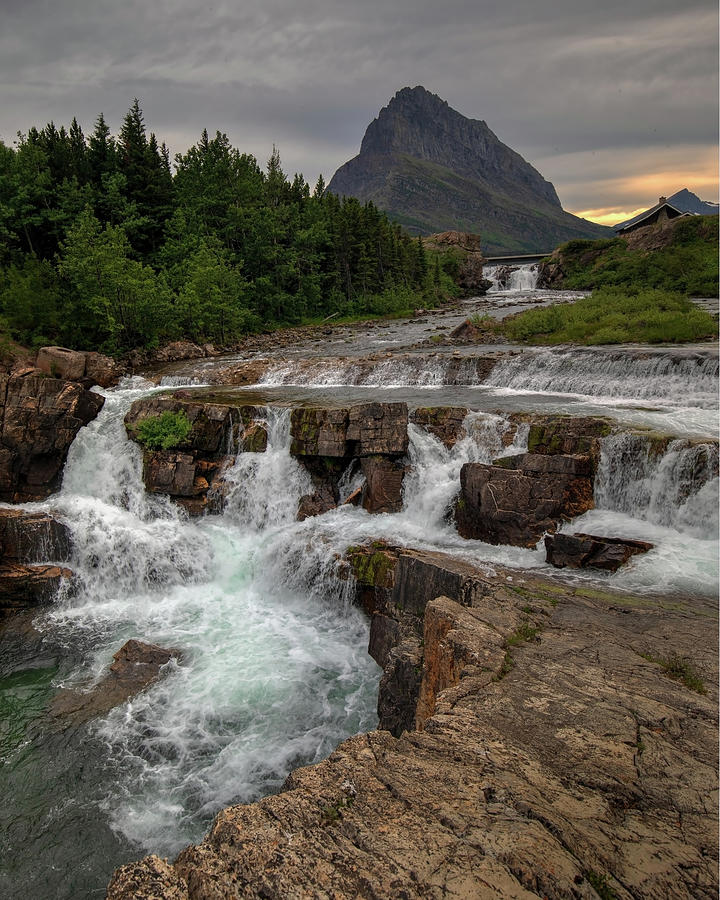 Swiftcurrent Falls  Photograph by Harriet Feagin