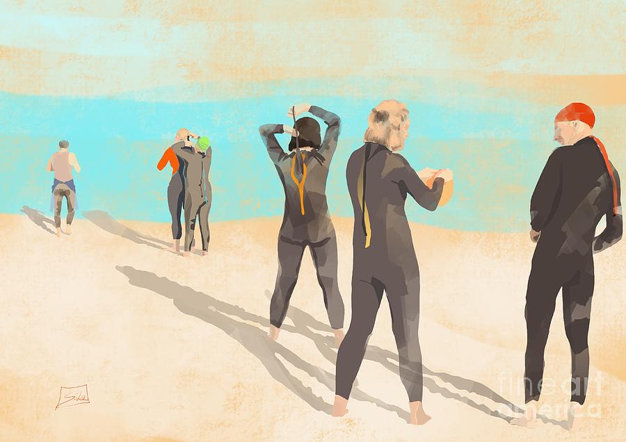 Swim Season  Digital Art by Lidija Ivanek - SiLa
