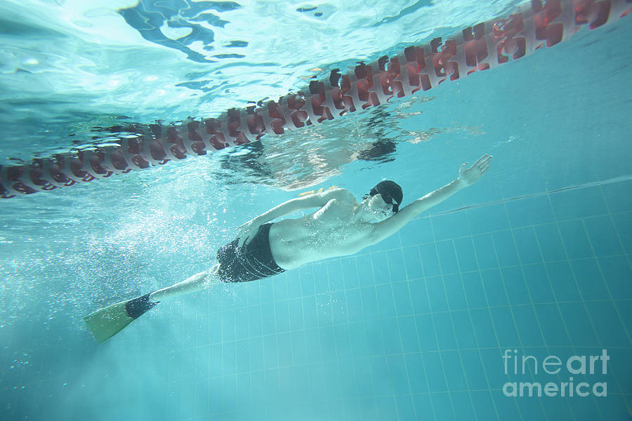 Swimmer Without Leg Swimming Photograph by Stanislaw Pytel