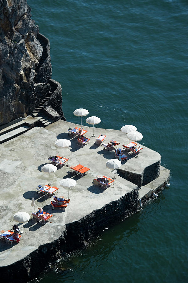 Swimming Deck Of Hotel San Pietro Photograph by Greg Elms Swimming Deck Of Hotel San Pietro Photograph by Greg Elms