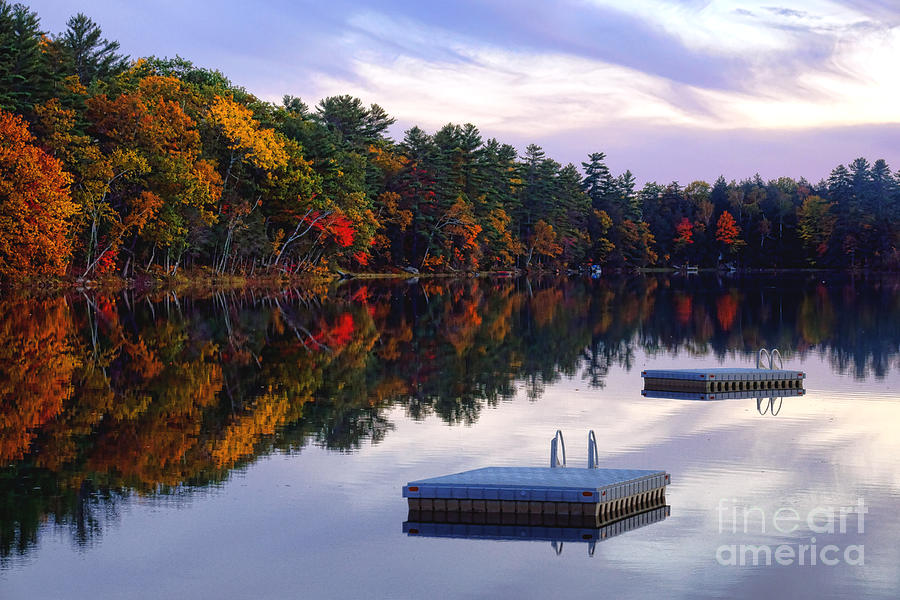 Swimming Docks on Minnehonk Lake Photograph by Olivier Le Queinec