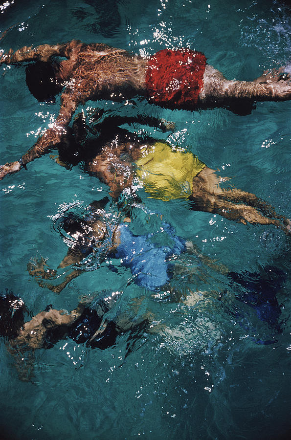 Swimming In The Bahamas Photograph by Slim Aarons