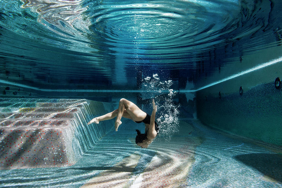 Underwater Photograph - Swimming Inside by Guido Fu