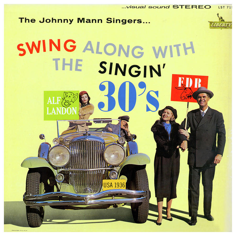 Swing Along with the Singin 30s Johnny Mann Singers Album Cover Photograph by Retrographs