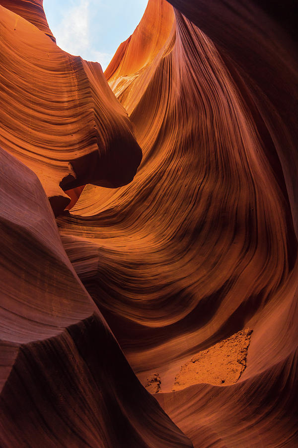 Swirling Patterns of Lower Antelope Canyon - Vertical  Photograph by Debra Martz
