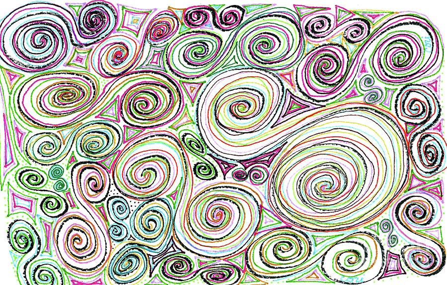 Swirls Drawing by Corinne Carroll Pixels
