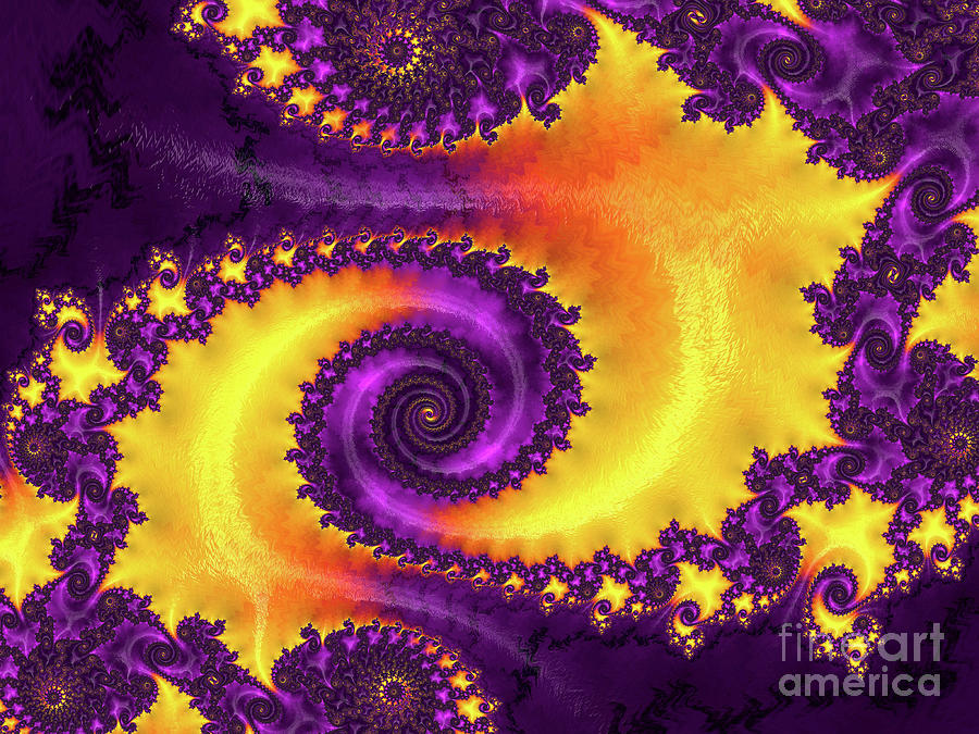 Swirly Purple Spiral Digital Art by Elisabeth Lucas - Fine Art America