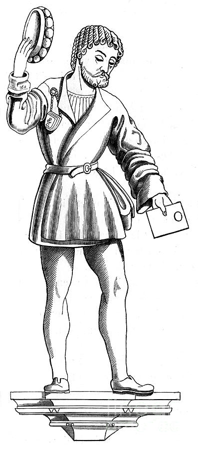 Swiss Courier, 15th Century 1849 Drawing by Print Collector