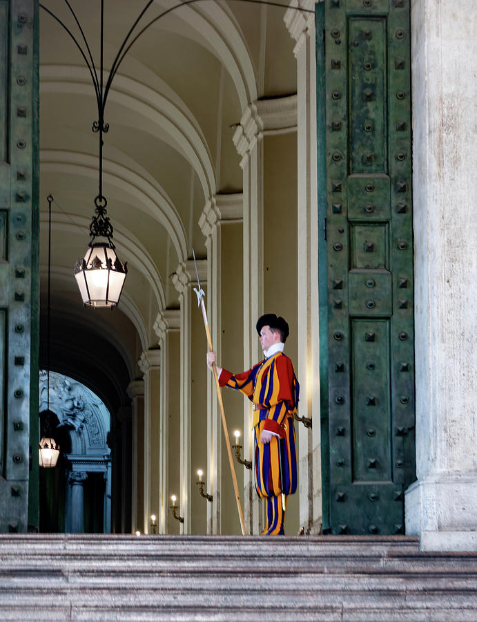Swiss Guard at Vatican Photograph by Steven Richman
