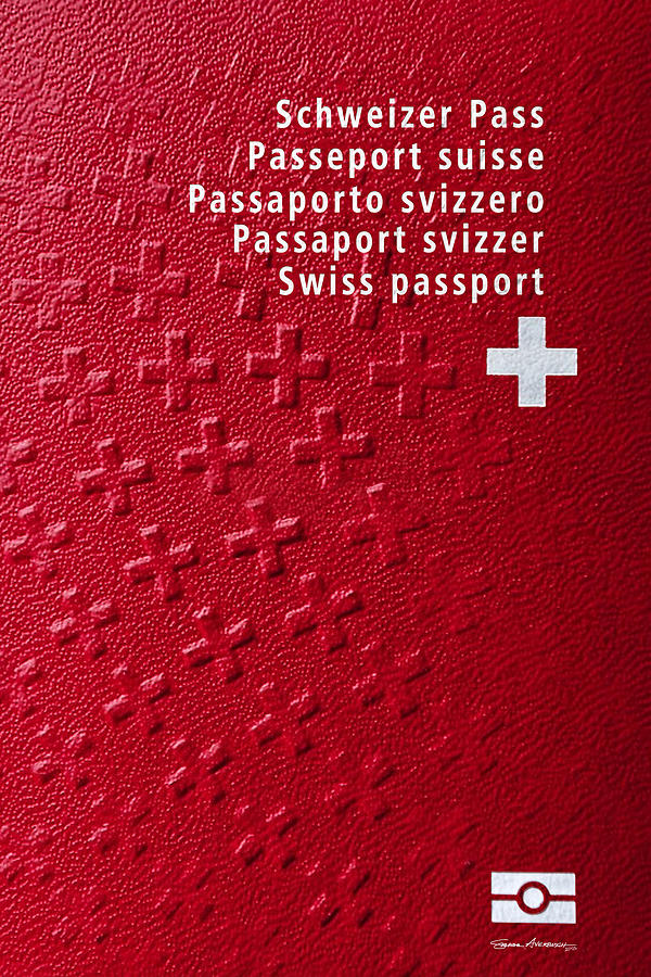 Swiss Passport Cover Digital Art by Serge Averbukh