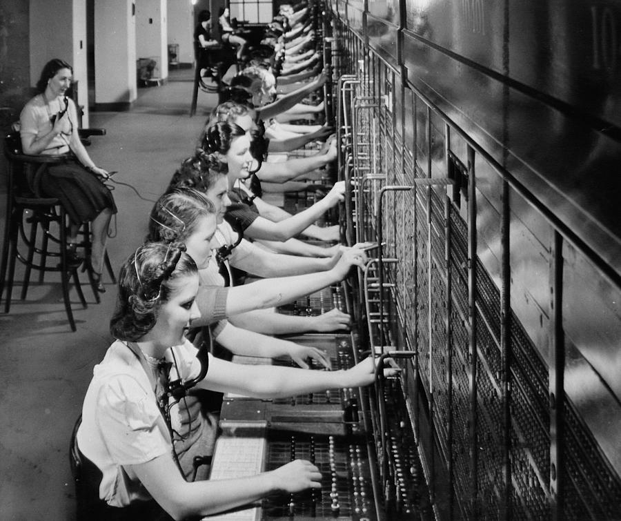 Switchboard Operators At New York Photograph by New York Daily News Archive