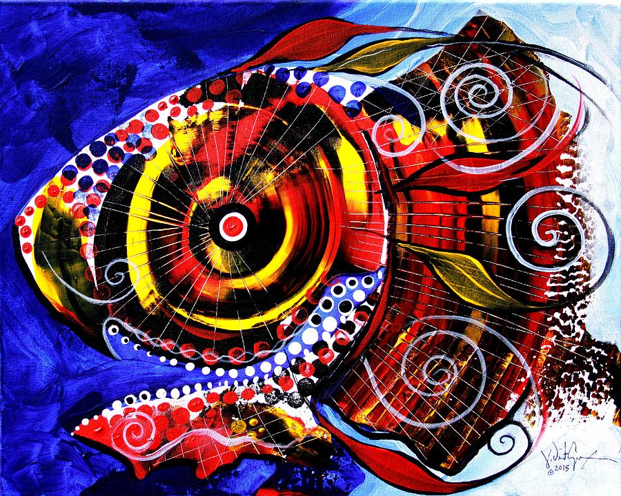 Swollen, Red Cavity Fish Painting by J Vincent Scarpace