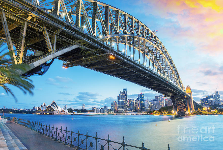 Harbour Photograph - Sydney, Australia. Amazing Skyline At by Pisaphotography Harbour Photograph - Sydney, Australia. Amazing Skyline At by Pisaphotography