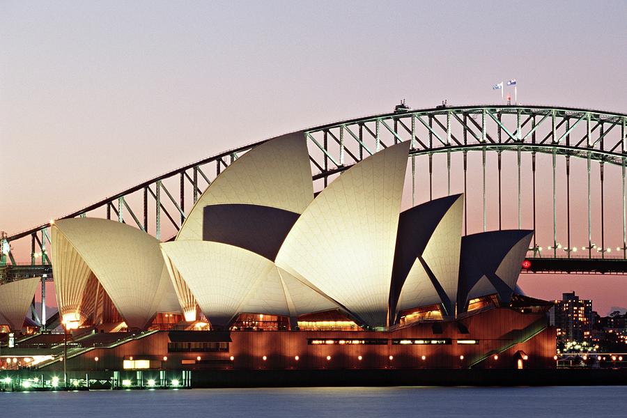 Sydney Opera House And Bridge At Dusk Photograph by Ken Ross / VWPics ...