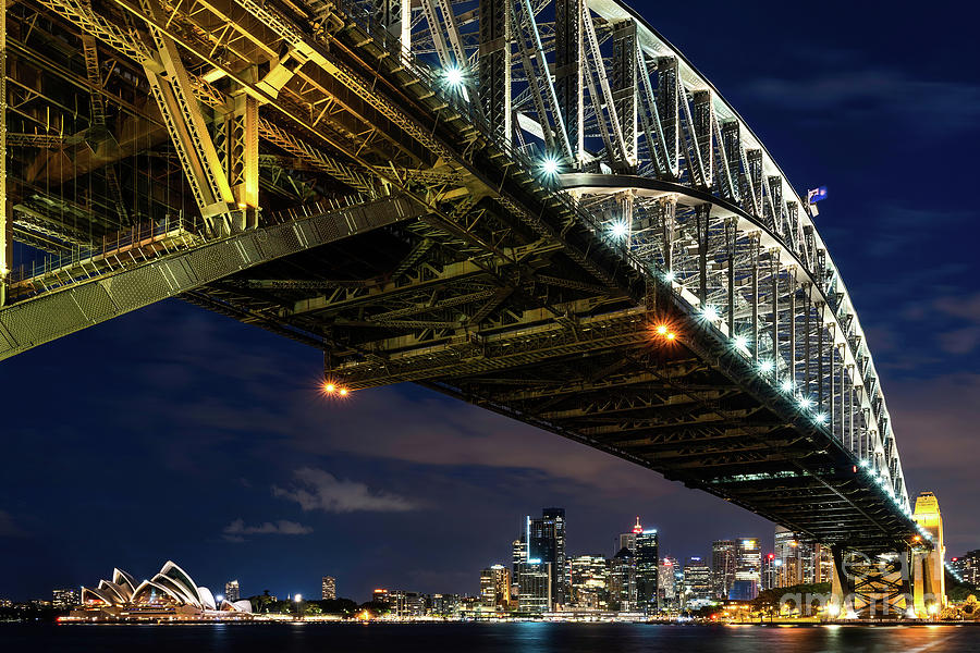 Sydney Skyline At Night Photograph by Massimo Schianchi | Fine Art America