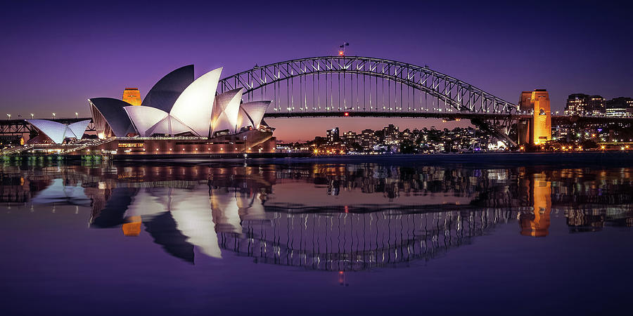 Sydney Waterfront Sunset Postcard by Daniela Constantinescu Sydney Waterfront Sunset Postcard by Daniela Constantinescu