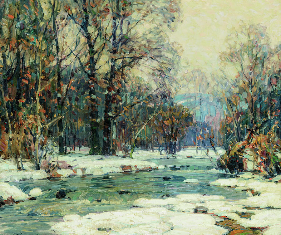 Winter Painting - Sylvan Stream by John Fabian Carlson