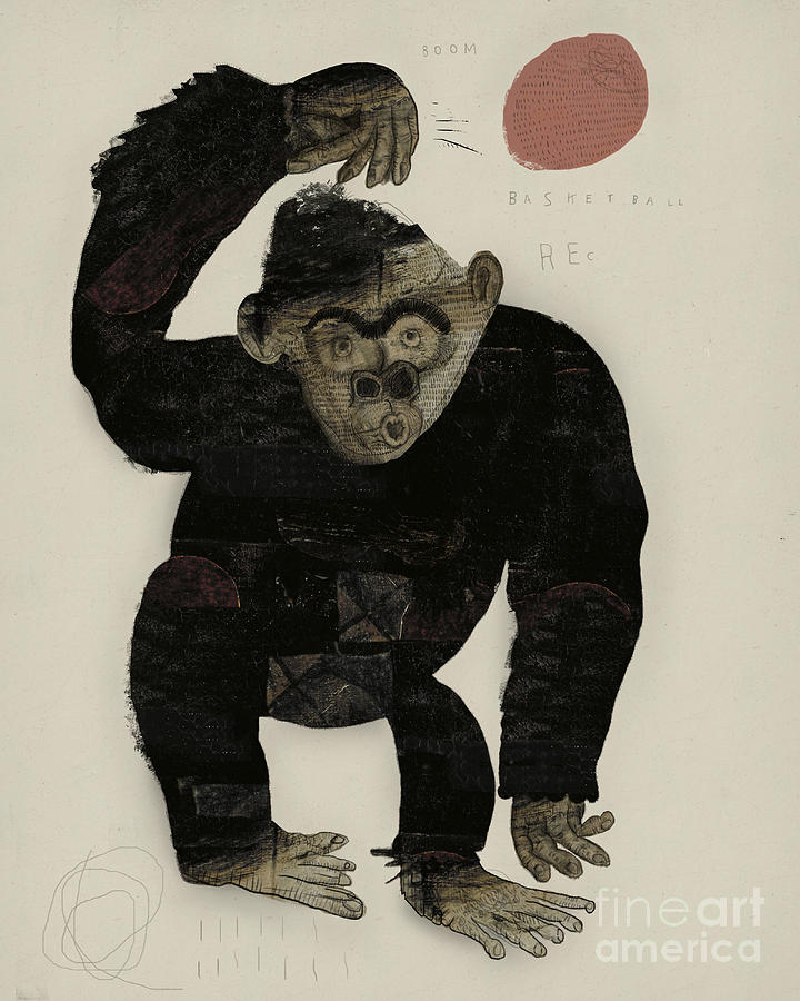 Symbol Digital Art - Symbolic Image Of A Monkey That Throws by Dmitriip Symbol Digital Art - Symbolic Image Of A Monkey That Throws by Dmitriip