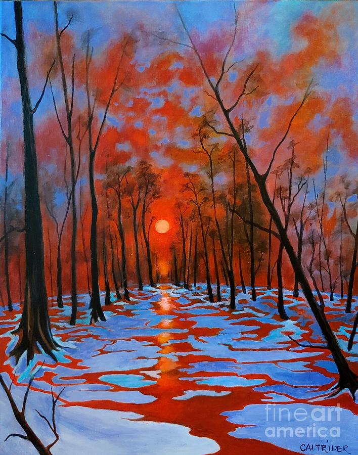 Symphony of the Red Glow Painting by Alison Caltrider