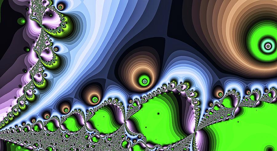 Synchro Flip Abstract Art Green Digital Art by Don Northup