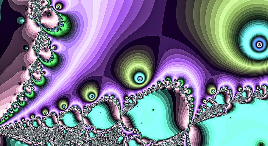Synchro Flip Abstract Art Turquois Digital Art by Don Northup