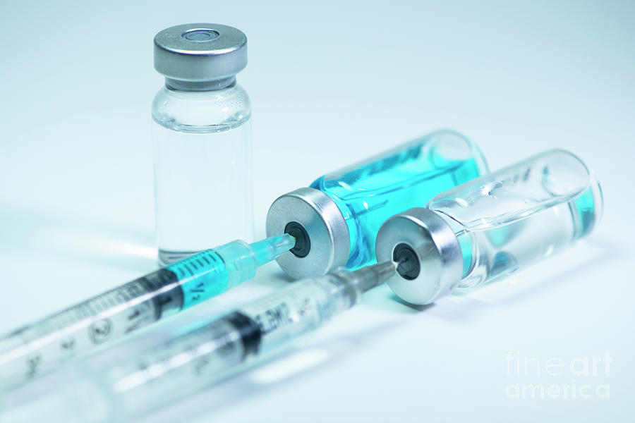 Syringes And Vials by Sherry Yates Young/science Photo Library