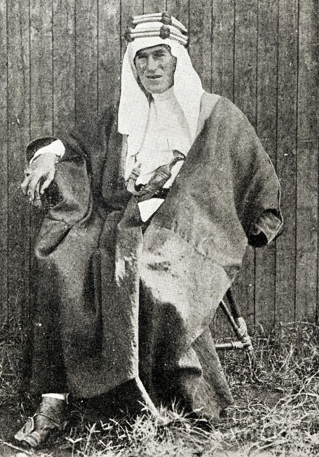 T. E. Lawrence In Full Arab Dress, 1919 Photograph by English Photographer T. E. Lawrence In Full Arab Dress, 1919 Photograph by English Photographer